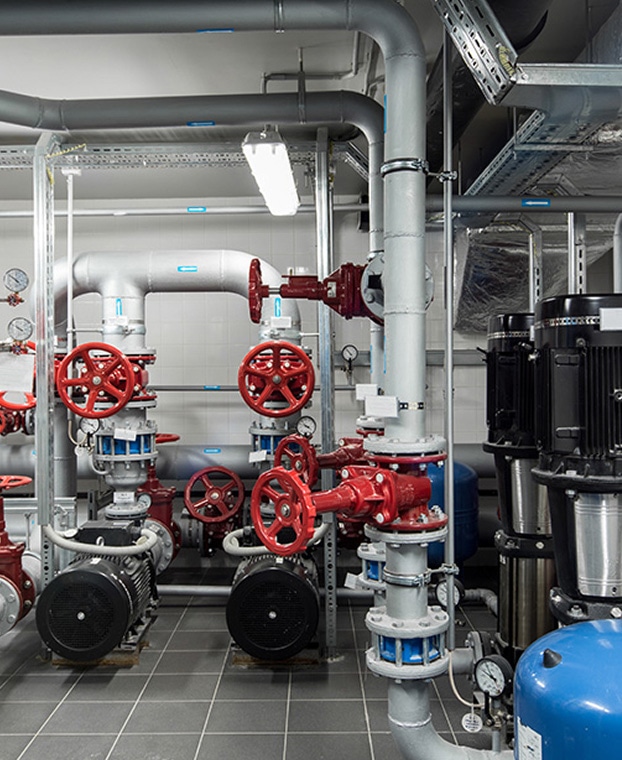 Photo of equipment with pipes and valves